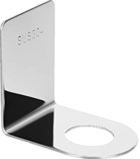 Seifenspender Halter 27mm Edelstahl Seifenspender Halterung Spender Ohne Bohren Selbstklebende Wand Flaschenhalter Shampoohalter Haken Seifenflaschen Halter, Silber