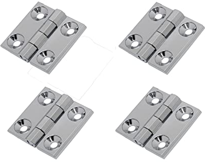 4 Stück Verbinder Scharnier,40mm/1.6inch Kugellager Scharniere,Zinklegierung Anschraubscharnier Scharniere für Feste Zimmertüren, Eingangstüren, Schlafzimmertüren, Gartentüren (Silber)