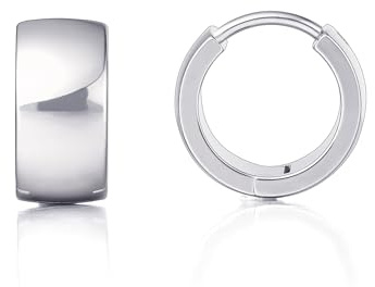 Limerencia titan små stora cirklar, 10 mm bred lätt nickelfri G23 titan huggie örhängen för kvinnor