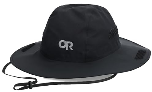 Outdoor Research Seattle Rain Hat | Gore-Tex, Waterproof, Moisture Wicking, Black, Medium