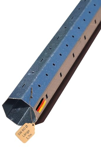 Rollwin Rolladenwelle SW60-1,7 m Stahlwelle 60 Ø beliebig kürzbar Rolladenhalterung Rolladen Stange Stahl verzinkt Achtkantstahlwelle Rollladen Welle Achtkantwelle 60mm Maxi 0,6mm Wandstärke