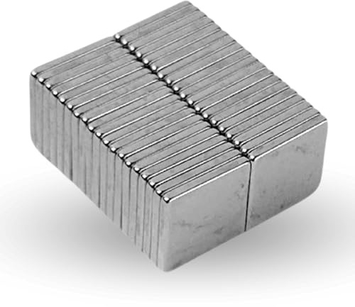 STRONG MAGNETS Neodym Würfel-Magnet - Extra stark - 20 Stück - 10mm x 10mm x 1,2mm - Für Magnettafel, Kühlschrank, Whiteboard, Pinnwand, Büro