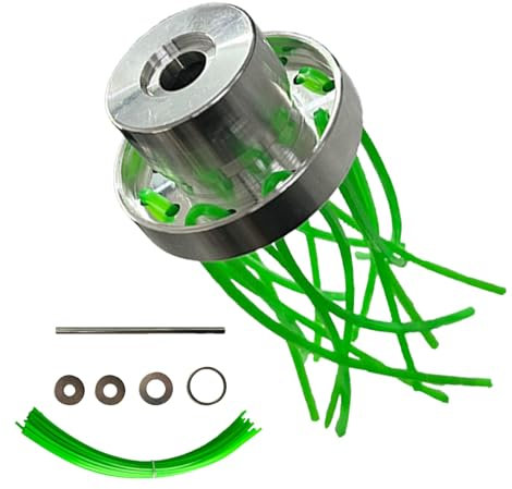 Cepillo para desbrozadora, dispositivo de eliminación de malas hierbas, cepillo para desbrozadora, accesorio para desbrozadora, incluye 32 hilos de nailon y accesorios para desbrozadora (32 raíces)