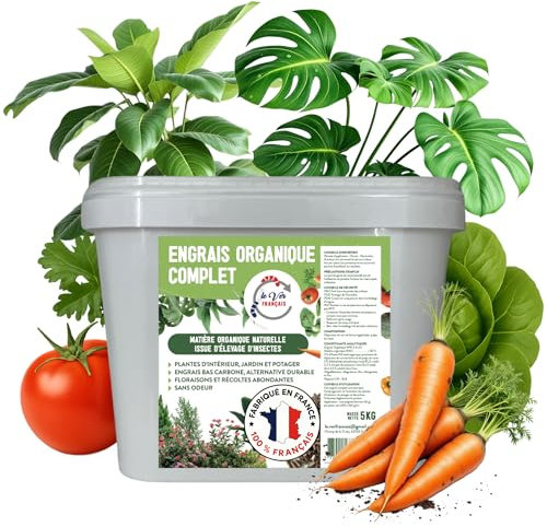 Engrais 100% Naturel pour Plantes Vertes Intérieur et Potager | Fertilisant Naturel Déjections de Vers de Farine, Stimule Croissance, Fertilise le sol, Alternative Engrais Chimiques (5 kg)