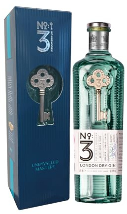 No.3 London Dry Gin Amazon Exclusive Box 70cl, Voted Best in The World 4 Times,Great Cocktails Including Martini,Cocktail Mixer for Negroni, Gin & Tonic, Tom Collins, 46% ABV