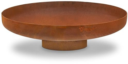 BBQ-Toro Brasero Ø 80 cm | Aspect rouille | Foyer d'extérieur avec pied | Panier de combustion patiné pour le jardin, brasero de jardin, brasero de jardin, brasero