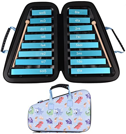 ZJchao 16 Keys Glockenspiel 16 Note Aluminium Xylophone Musical Instrument Set for Kids Music Education Development (Blå)