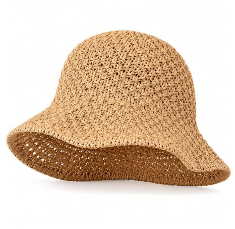 Sonnenhut Damen Strohhut Damen Faltbar Strandhut Sommerhut UV Schutz