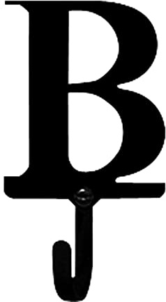 Village Wrought Iron Letter B Wall Hook Small