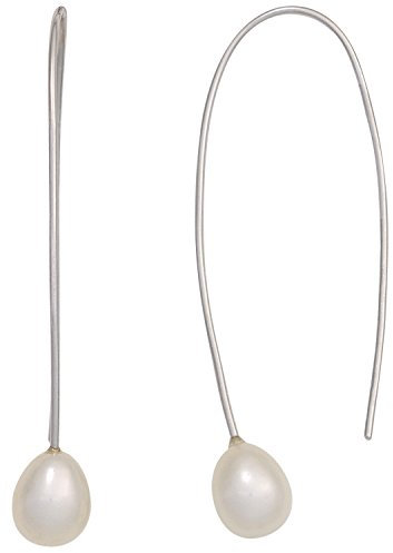 Jobo Damen-Durchzieh-Ohrringe aus 925 Sterling Silber mit Perlen