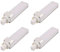 Pack de 4 bombillas fluorescentes compactas LED G24 de aluminio giratorio, 2 pines LED CFL/lámpara fluorescente compacta