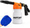 SwiftJet Autowaschschaumpistole + Mikrofaser-Waschhandschuh – Auto-Schaumsprüher – Autowaschset – Schaumkanone Gartenschlauchsprüher – Autozubehör für Herren – Schneeschaum-Blaster (orangefarbene