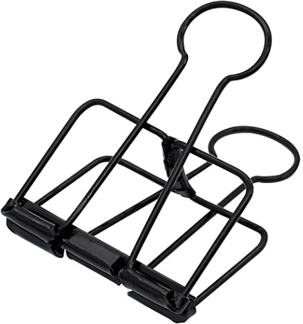 Clip per raccoglitori extra large, 5 cm, morsetti neri per ufficio e scuola (15 pezzi)