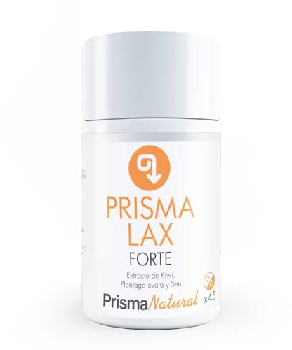 Prisma Natural - Prismalax Forte - Laxante natural - 45 cápsulas de 725mg. Complemento alimenticio. Digestión y transito intestinal. Extracto de kiwi, plantago ovata y sen.