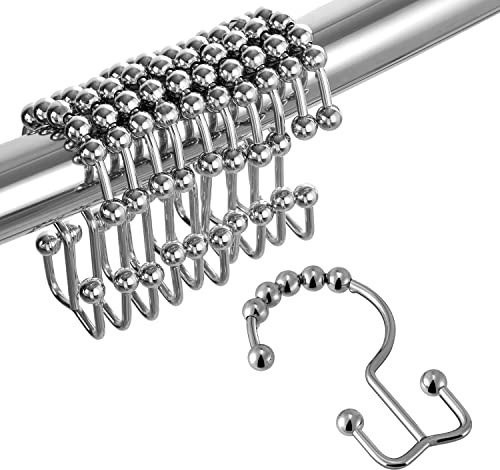 TOPROD Shower Curtain Hooks Rings Shower Curtain Hangers for Bathroom Hooks