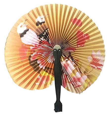 Abanicos plegables de papel de 17 cm, abanicos de papel redondos al azar, abanicos de estilo de boda, abanicos de mano Pa chinos, plegables U0b0