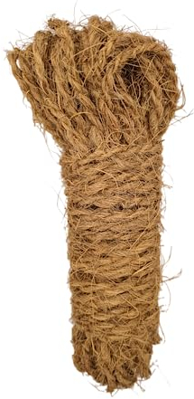 Chinchilla® Coir Yarn Bundle | 15 Meter | Coir Ribbon | Medium | Hilo de Coco marrón para jardinería versátil, Manualidades, Ocio y diversión de los niños
