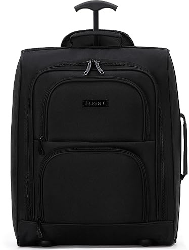 Flight Knight Maleta De Cabina De Mano Homologada Easyjet con Asiento Bajo 2 Ruedas Bolsa Ligera Ideal para Viajes En Avión 45x36x20cm