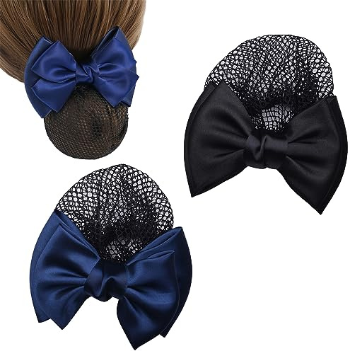 2 pezzi di nodo per capelli Bowknot Bowknot, retina per capelli in rete elastica per infermiere, panchine, lavoratori