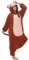 chuangminghangqi Einteiliger Schlafanzug Damen Lang Winter Einteiler Tierkostüm Erwachsene Kostüm Jumpsuit Damen Kuschelig Pyjama Fleece Onesie Kleidung Mit Kapuze und Reißverschluss (Affe-7132, M)