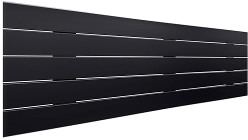 DHOME Sänggavel i Återvunnet MDF-Trä Horisontell Pallstil Pallbädd Inkluderar Beslag (135x46 Palet 5, Solid Svart)
