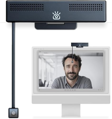 iContact Camera Pro 4K HD Webcam with Eye Contact, Noise Cancelling Mic, Plug and Play USB for Mac & PC Zoom Certified, Works with Teams, Meet, Streaming, and Video Calls