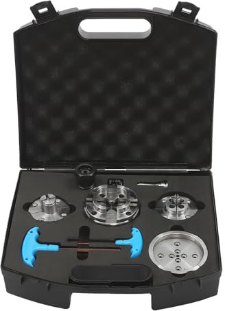 Lathe Chuck Set Jaw Wrench Woodworking Adapter Organizer Self for Pen Bowl Firewood Turning with T Type Wrenches for Mini and Medium Wood Lathes