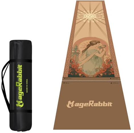 MageRabbit Darts Mat, 297x66cm, with Oche Lines, Professional Non Slip Carpet, Protection for Floor and Dart Tip (Pray MageRabbit)