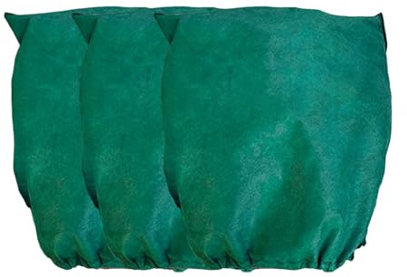 BESTORI 3 Pezzi Cappuccio Protezione Piante Riutilizzabile per Telo di Protezione Antigelo per Inverno Sacco Protettivo per Piante in Vaso e Rose, Verde, 300 x 400 cm