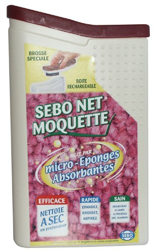 Sebo 0478 Poudre pour Nettoyage à Sec des Moquettes et Tapis