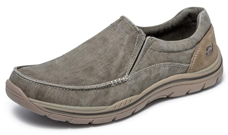 Skechers Men's Expected Avillo Moccasin, Khaki, 12 D US