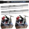 2 x 15ft Strand Rolle Hochseeangeln Angelrute + ROLLE SET Seide 70 Rollen + oceancast Stangen