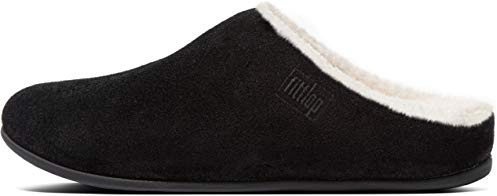 Fitflop Women's Chrissie Shearling Open Back Slippers, Black (Black 001), 7 UK 41 EU