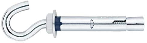 DOJA Industrial | Tacos Anclaje Metalico de Expansion con Gancho | M10x70 | PACK 5 | Tacos hormigon, pared, chapas metalicas | Espiches de pared, Tornillo expansivo, Espirros anclaje, inviolables