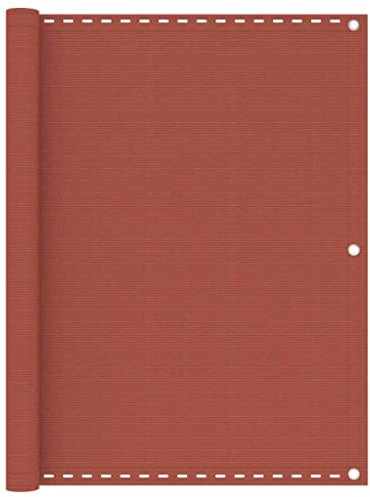 vidaXL Balkon Sichtschutz Bespannung Terrasse Windschutz Sonnenschutz Balkonbespannung Balkonverkleidung Balkonsichtschutz Terracotta-Rot 120x500cm HDPE