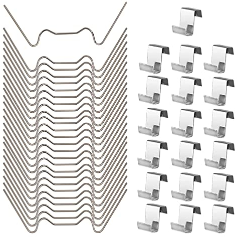 200 Stücke Gewächshaus Klammern Edelstahl,W Drahtklammern + Z Überlappung Clips Set für Gewächshaus,Sturmfest Gewächshaus Zubehör für Gewächshaus Glas,Hohlkammerplatten, Gewächshaus Platten
