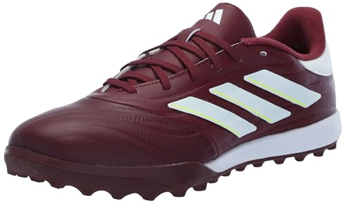 Adidas Unisex-Adult Copa Pure 2.0 League TurfSneaker, Shadow Red/White/Team Solar Yellow, 8 Women/7 Men