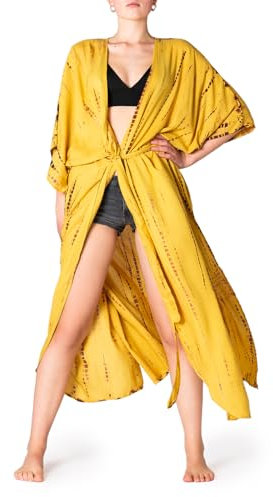 PANASIAM TieDy Kimono, yellow brown, L