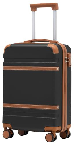 COOLIFE Valise Cabine 55x35x20 Ryanair EasyJet Bagage Cabine Rigide PC+ABS | Serrure TSA 4 roulettes jumelées, légère – Idéal pour week-ends, courts séjours & escapades urbaines