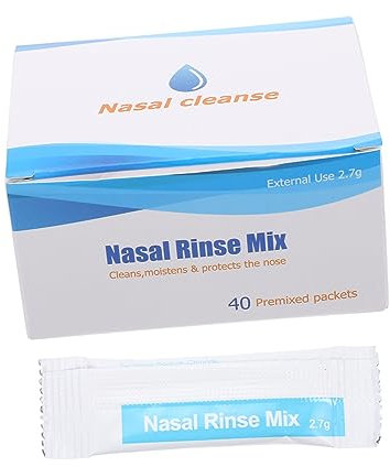 minkissy Sale Per La Pulizia Nasale 2,7 g x 40 Bustine, Soluzione Salina Fisiologica Protettiva Per Cavità Nasale, Igiene Quotidiana Naso Per Adulti e Ragazzo Ragazza Esposti a Polvere e Nebbia