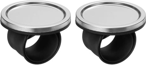 QUARKZMAN 2 Pezzi Bracciale Magnetica Portaspilli Cerchio Polso Cuscino per Spilli Cinturino in Silicone per Cucire Trapuntare Nero