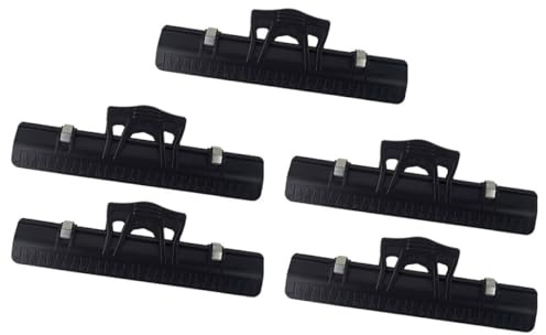 jojofuny Pinces à Partitions Noires Lot de 5, Clips pour Extrait de Partition de Piano, Support Portable Bords Lisses et Arrondis, Accessoire Musicien pour Fixation de Page