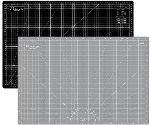 HEADLEY TOOLS Tapete de corte autocurativo grueso de 18 x 24 pulgadas, tapete de costura de corte giratorio A2 para manualidades, tabla de cortar de mesa de 5 capas de doble cara para acolchado de