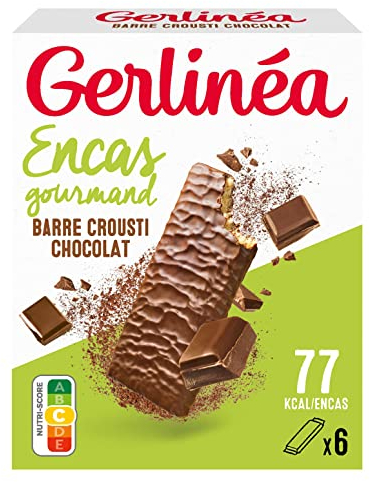 Gerlinéa - Crousti Chocolat - Gaufrette Croustillante pour un Encas Gourmand - Sans Gluten -102g (6 croustis de 17g)