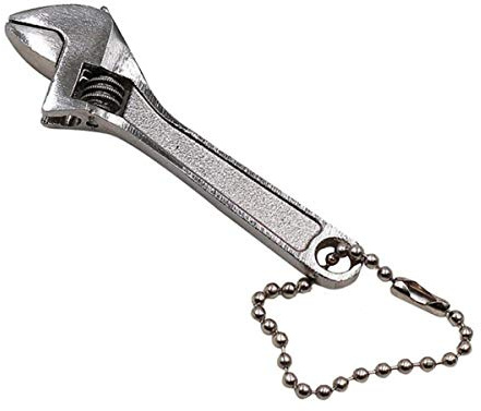Mini justerbar skiftnyckel, 6,3 cm liten stålskiftnyckel HATOOLHA® handskiftnyckelverktyg för industri och bilreparation (silver)