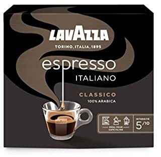 Lavazza, Espresso Italiano Classico, Ground Coffee, 10 Packs of 250g, Ideal for Moka Pot or Filtered Coffee, Sweet & Aromatic Taste, Intensity 5/10, Flowery & Fruity Notes, 100% Arabica, Light Roast