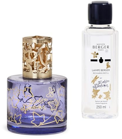 MAISON BERGER - Giftset Lampe Berger - Model Lolita Lempicka - Home Fragrance Diffuser - 4.7 x 3.2 x 3.2 inches - Includes Fragrance 250 milliliters - 8.45 Fluid Ounces (Violet)