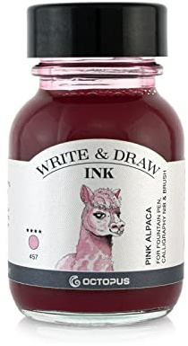 Octopus Write & Draw Pink Alpaca Ink, Waterproof, Non-fading, 50 ml