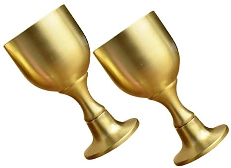 ABOOFAN Lot De 2 Gobelets En Cuivre Pur Artisanat Exquis Toucher Confortable Et Pratique Décoration Pour La Maison Tasse À Vin