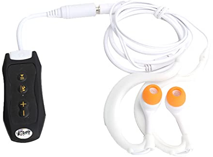 KIMISS Lecteur de Musique de Sport MP3 Portable de Conception étanche Avancée IPX8 de 4 Go avec Radio FM, Clip sécurisé et écouteurs de pour la Natation sous-Marine